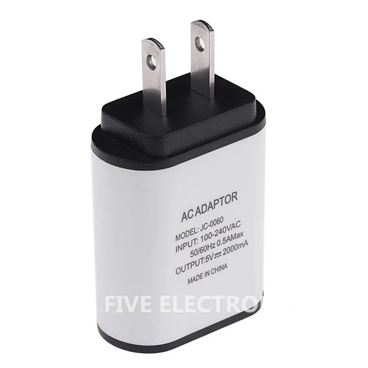 Высококачественный адаптер переменного тока 5 В 2 А штепсельная Вилка USB