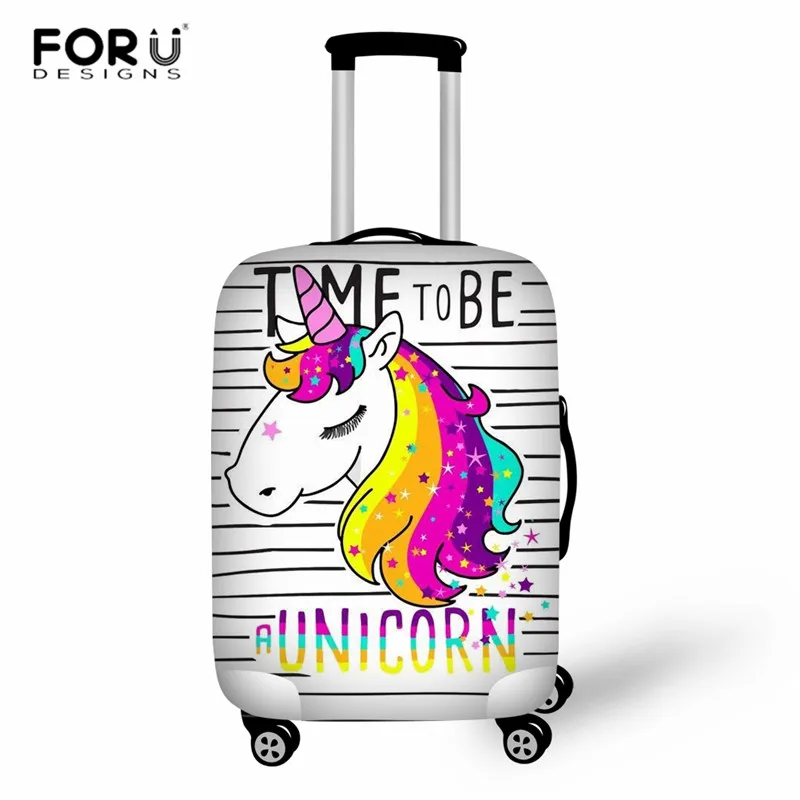 Forudesigns туристический багажный чехол Единорог багажный Защитный чехол милый пылезащитный чемодан чехол эластичный костюм для 1"-32" дюймов - Цвет: L4039