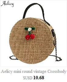 Aelicy модная женская летняя сумка из ротанга квадратная соломенная ручная пляжная сумка-мессенджер богемная сумочка в стиле Бали