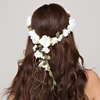 wedding flower wreath wedding decoration bridal hair headdress flower crown hair accessories adjustable party garlands