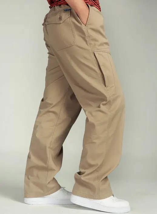 Autumn Winter Fat CASUAL PANTS Cotton Man Long pants Big Size Loose overalls Bib Overall Men Trousers 829# XL 3XL 4XL 5XL 6XL | Мужская