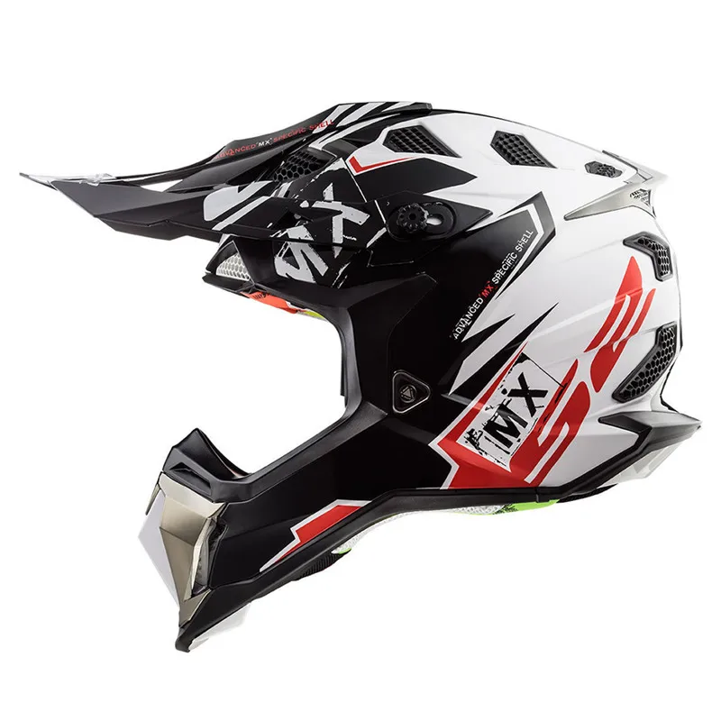 EMPEROR BK-WT LS2 MX470 SUBVERTER шлем для мотокросса грязный велосипед MTB горный велосипед MX DH ATV Внедорожные мотоциклетные шлемы - Цвет: EMPEROR BK-WT