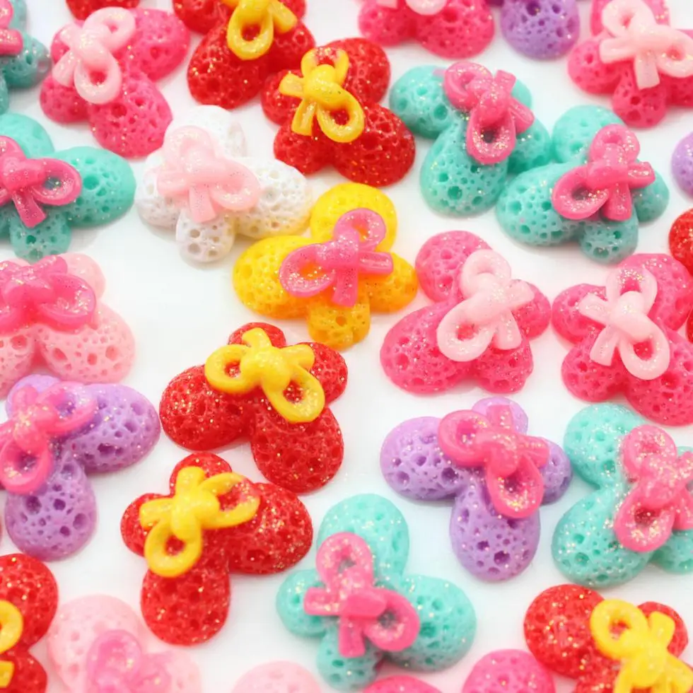 

200 шт смолы бабочки кабошоны w/лук плоские спины, смолы кабошоны, DIY поставок, декоден украшения