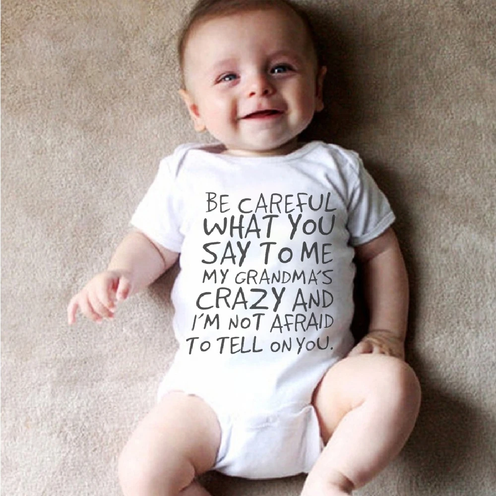 

Soft Letter Print Short-sleeve Romper in Multiple colors for Baby