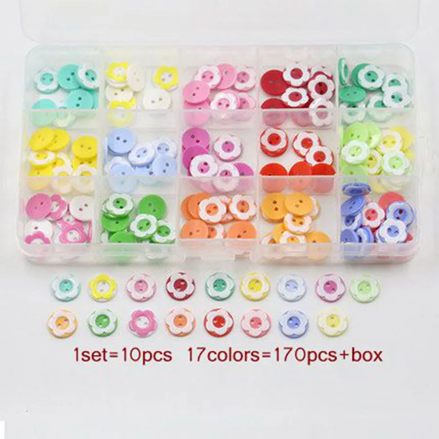 100 шт. + коробка декоративные пуговицы для детской одежды | Дом и сад