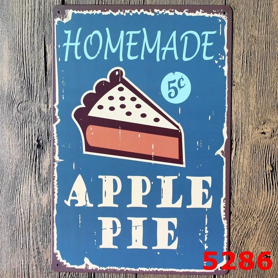 1 шт. домашний декор для стен в виде яблочного пирога металлические оловянные