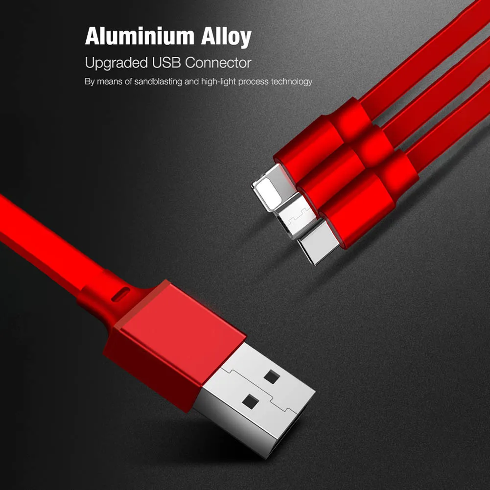 High Quality Multi USB Charger Cable 3 in 1 Multiple Charging Cord Adapter with Mini Type C Micro Port | Электроника