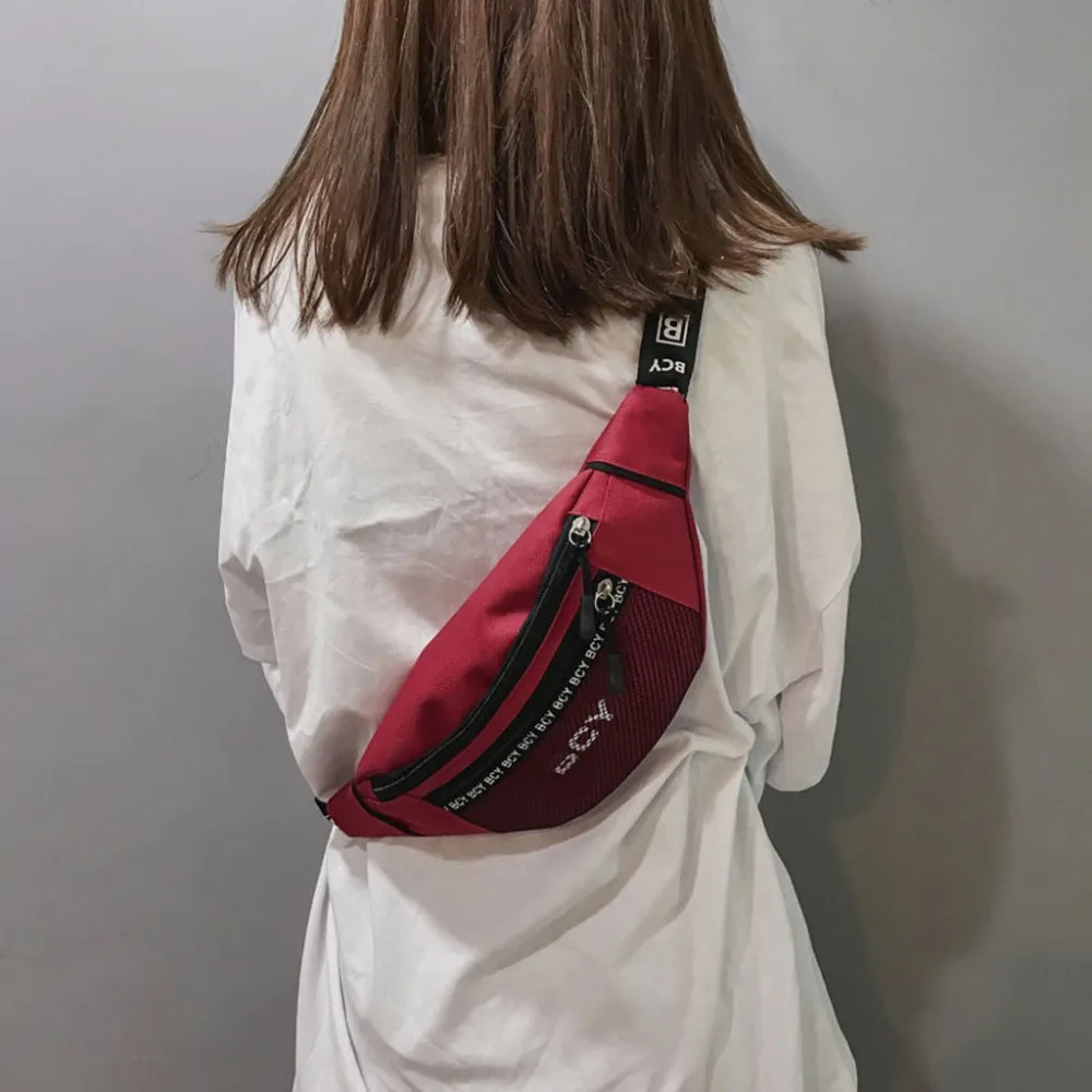 Fashion Neutral Banana Waist Belt Bag Bags Heuptas Outdoor Zipper Canvas PU Messenger Bag Fanny Pack Sport Chest Bag j72