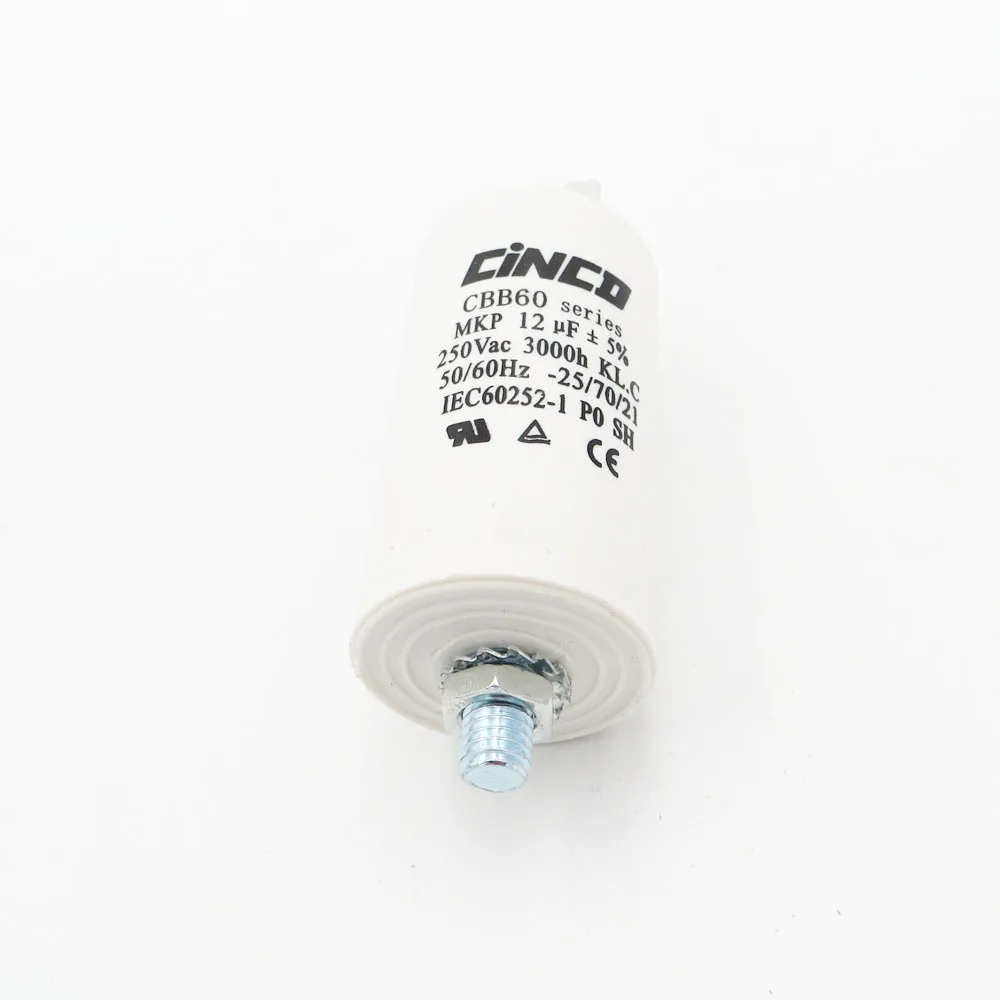Моторные ходовые конденсаторы 12MFD 250VAC CBB60 SH DB Double Faston Ac 250V 220V Водяной насос