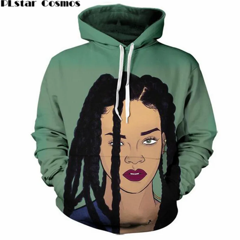 PLstar Cosmos 2017 Модные мужские/женские толстовки с капюшоном забавные Bad Gal Rihanna 3D Harajuku