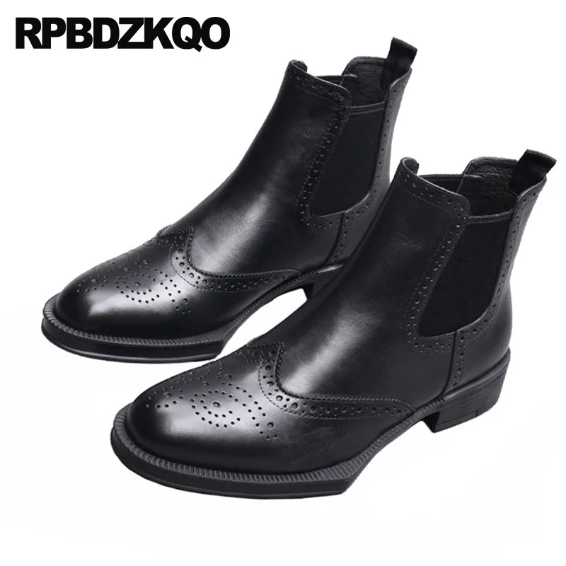 платье челси полнозернистая кожа крыло вечеринка грубый башмак зимние мужские