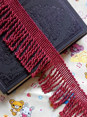 12 Jujube red 12 ярдов/лот кружевная отделка украшения diy аксессуары для одежды занавеска Золотая кружевная кисточка веревка аксессуары ткань 6 см в ширину - Цвет: 12 Jujube red
