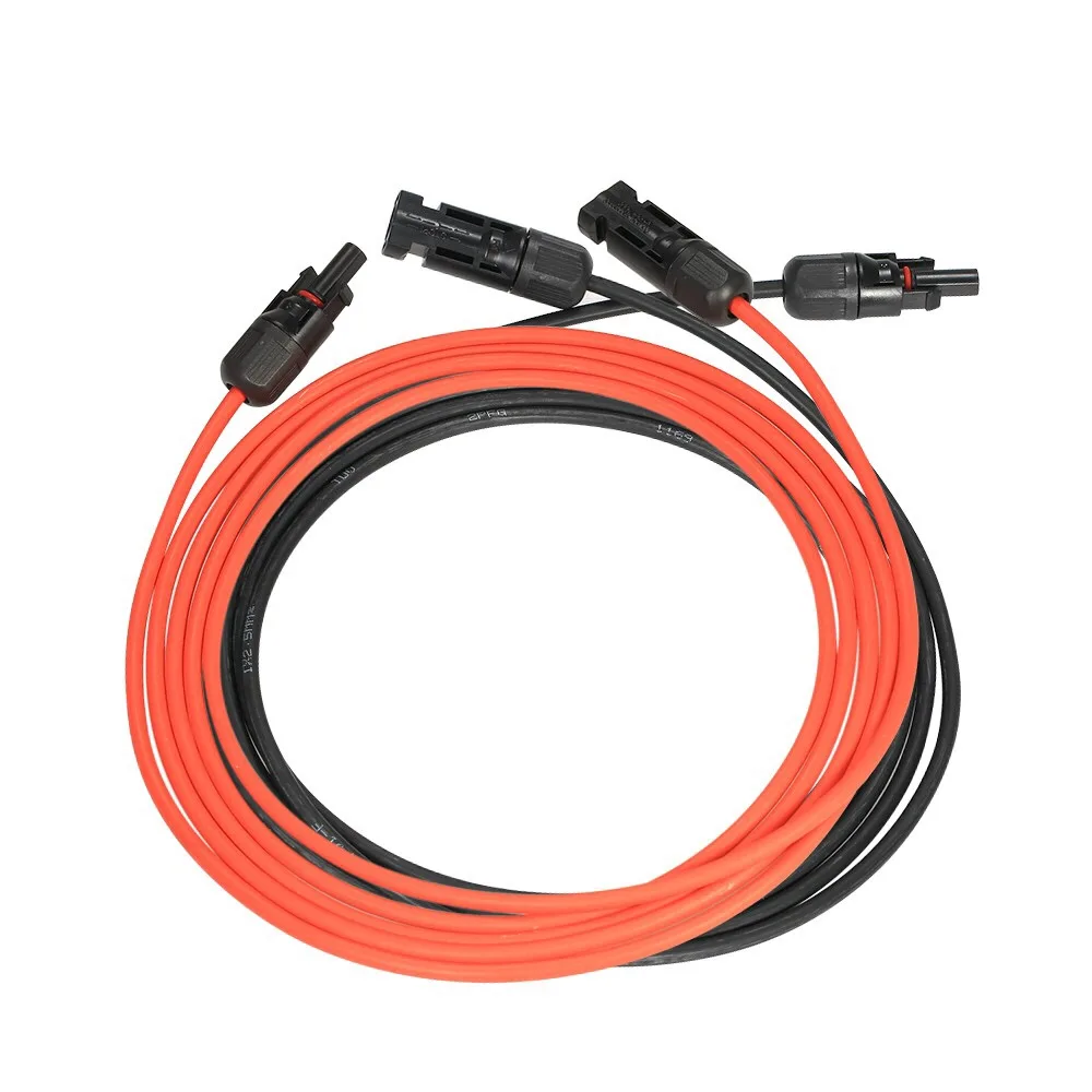 1 пара 5 метров черный + красный 10AWG удлинитель для панели солнечных батарей кабель