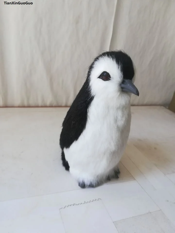 

simulation penguin 9x13cm hard model prop polyethylene&furs cute penguin handicraft home decoration gift s1651