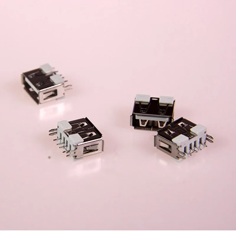 10 шт. USB2.0 AF 10.0 Разъем Типа Женский 180 Градусов ж/Вьющиеся Рот USB Адаптер DIY Провода