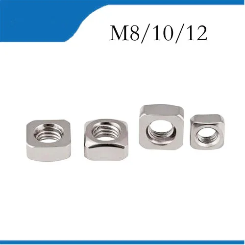 

Free shipping 150PCS DIN557 M3 M4 M5 M6 M8 M10 304 Stainless Steel Square Nut (NOT Cheap Galvanization) HW052