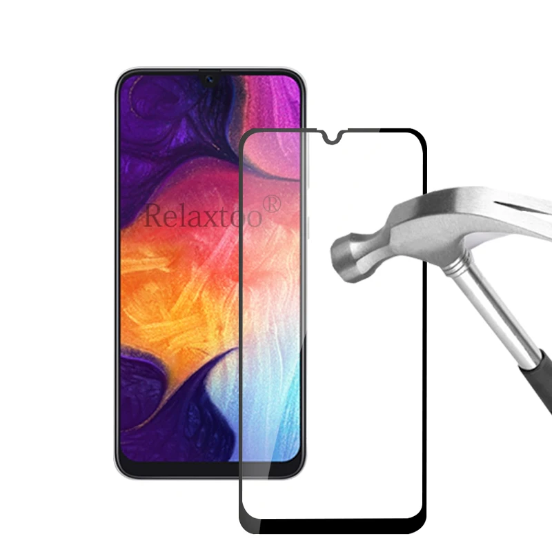 Закаленное стекло с полным покрытием для Samsung A50 защитное защита экрана Sumsung Galax A 50
