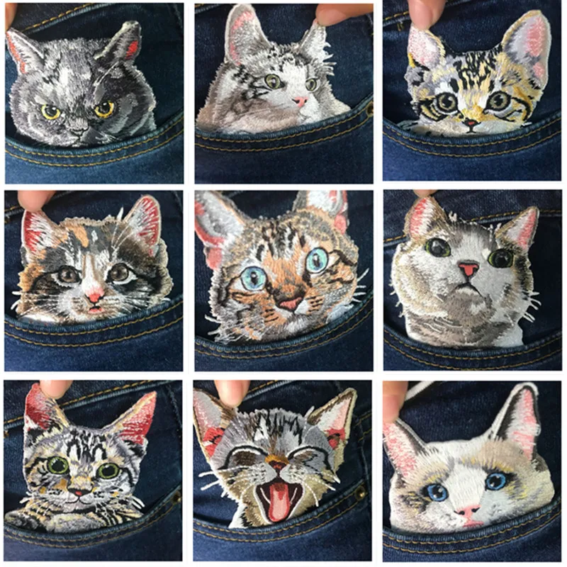 Фото Аппликация для одежды в виде кошки, 1 шт. №4