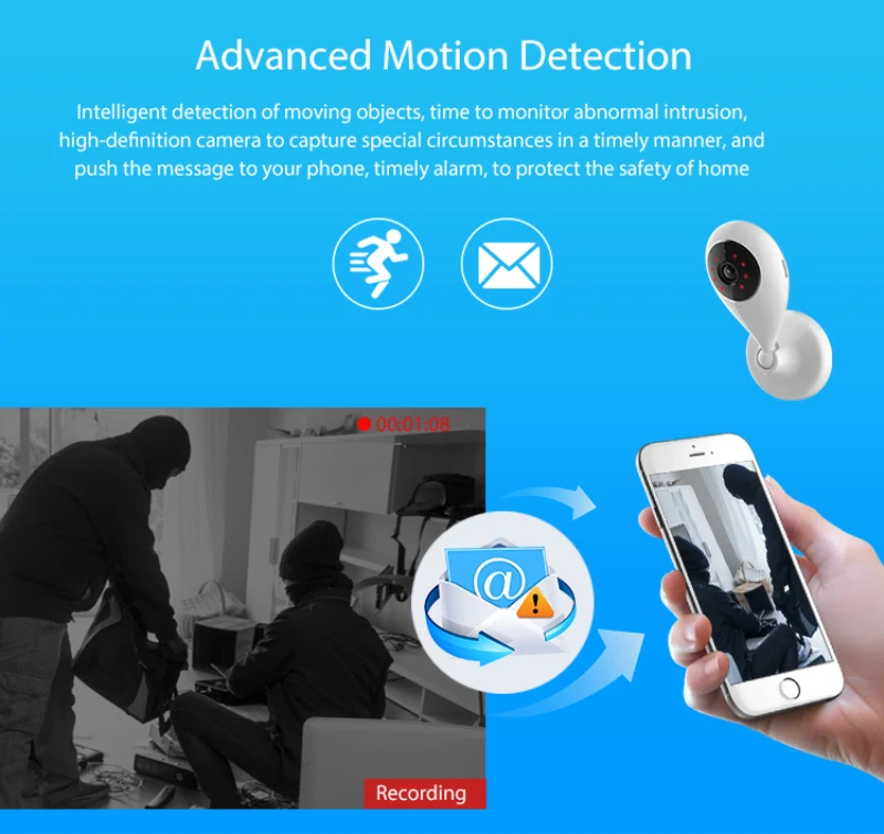 Смарт мини аудио видео Камара CCTV Wifi 720P Домашняя безопасность ip-камера Беспроводная няня ночное видение ИК Mi Cam детский монитор