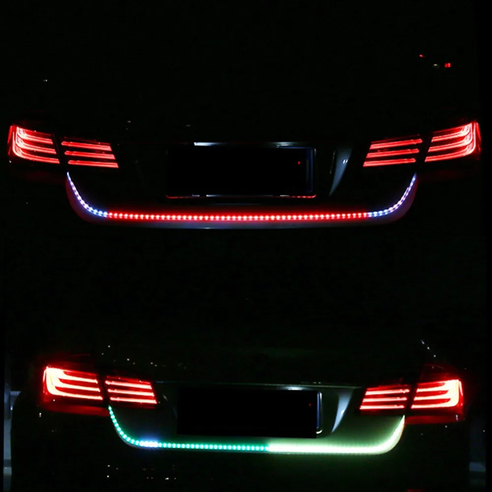 Bostar авто задние ворота Поворотная сигнальная световая полоса RGB Светодиодные