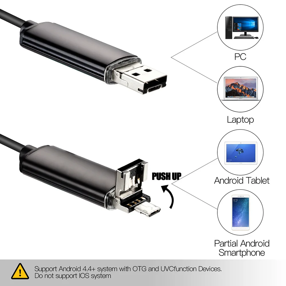 5 м 10 м Водонепроницаемый эндоскоп HD Гибкая камера 5,5 мм 7 мм объектив USB осмотр светодиодный Borescopefor Android телефон ПК endoscopio