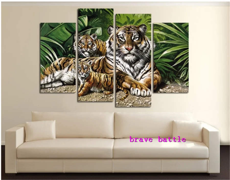 

Tiger Animal Canvas Painting Living Room Home Decor Modern Mural Art Oil Painting