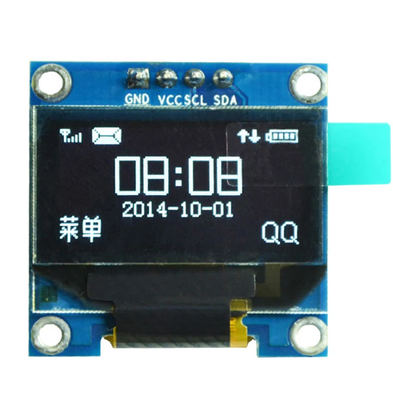 Последовательный модуль OLED 100 шт./лот 0 96 дюйма IIC 128X64 I2C SSD1306 ЖК плата GND VCC SCL SDA Oled