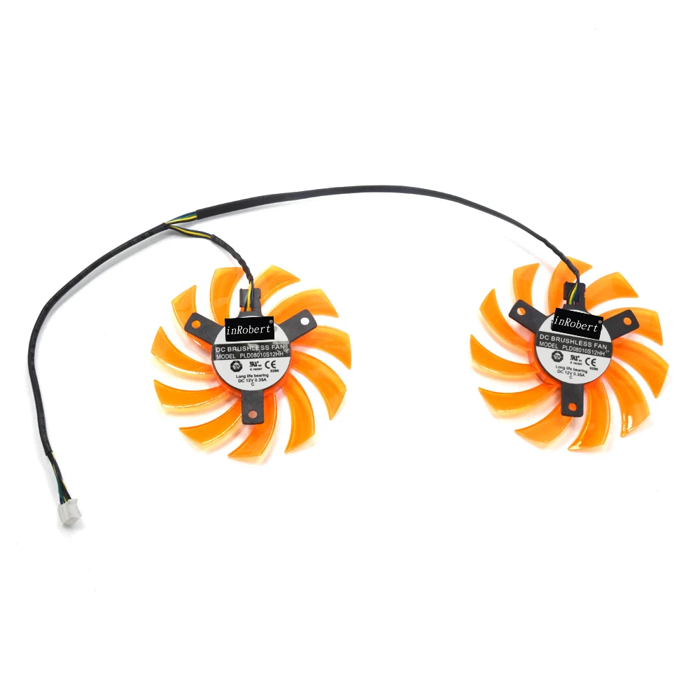 Новый Power Logic 75 мм PLD08010S12HH 4Pin охладитель вентилятор заменить для MSI GTX 460 560 570 twin frozr ii