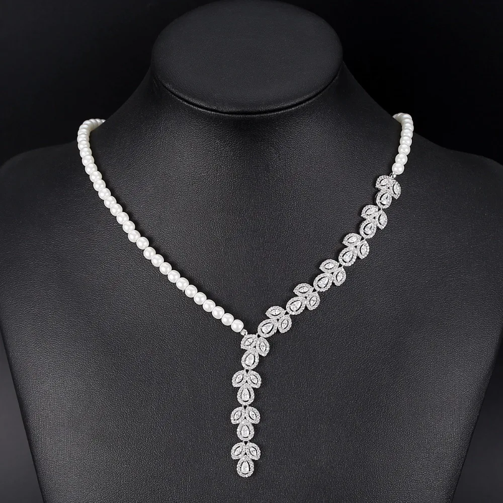 LUOTEEMI Новые Нежные Ювелирные наборы с креплением микро-паве крошечные CZ серьги