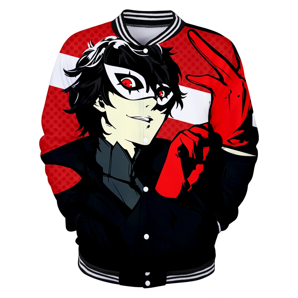 Женская/мужская бейсбольная куртка Persona 5 с 3D принтом модные куртки в стиле