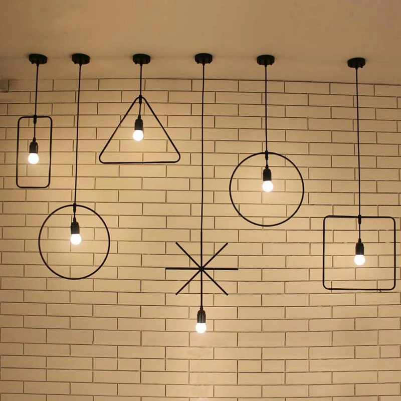 Edison Ретро Паук Люстра Освещение лампы паук освещение AC 110-240 В droplights | Лампы и