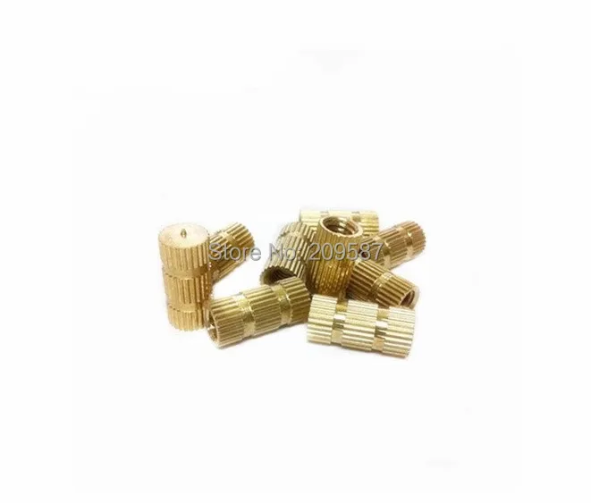 

100pcs Brass Knurl Nuts M6x16mm(L)-8mm(OD) Metric Threaded insert