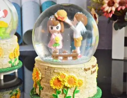 MXP + 714 блестящая музыкальная шкатулка для влюбленных с хрустальным шариком