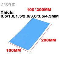 arsylid high quality 1002001 02 04 5mm thermal conductivity 3 6w cpu heatsink cooling conductive silicone pad thermal pads