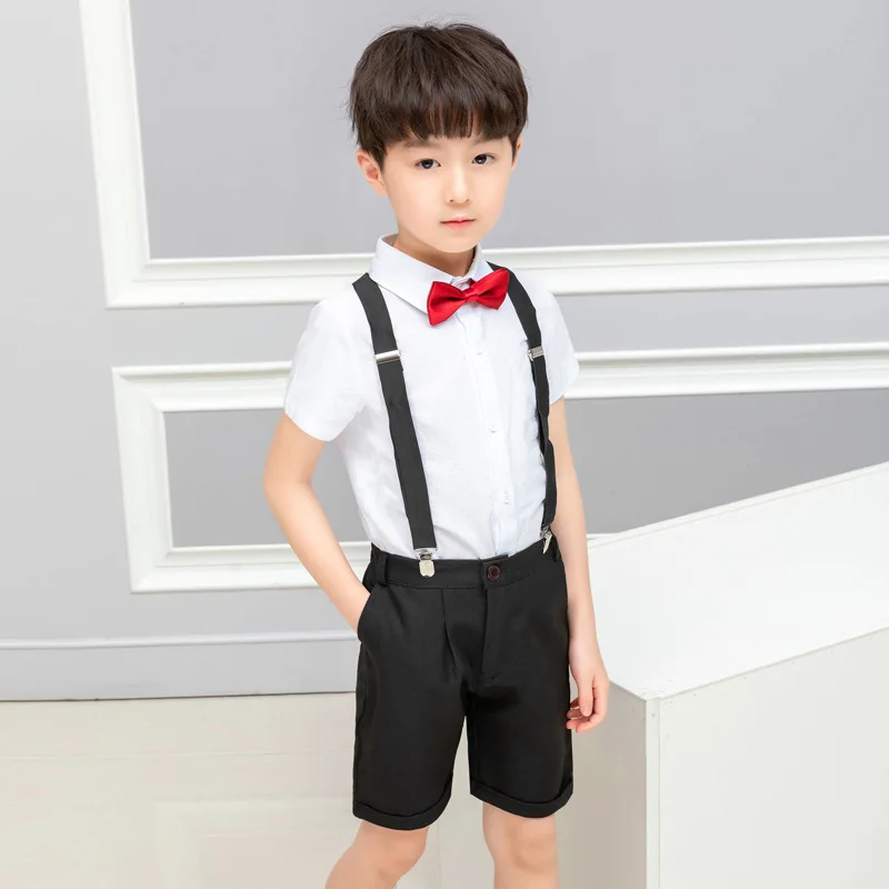 Костюм свадебный для мальчиков Бабочка рубашка шорты школы и выпускного вечера