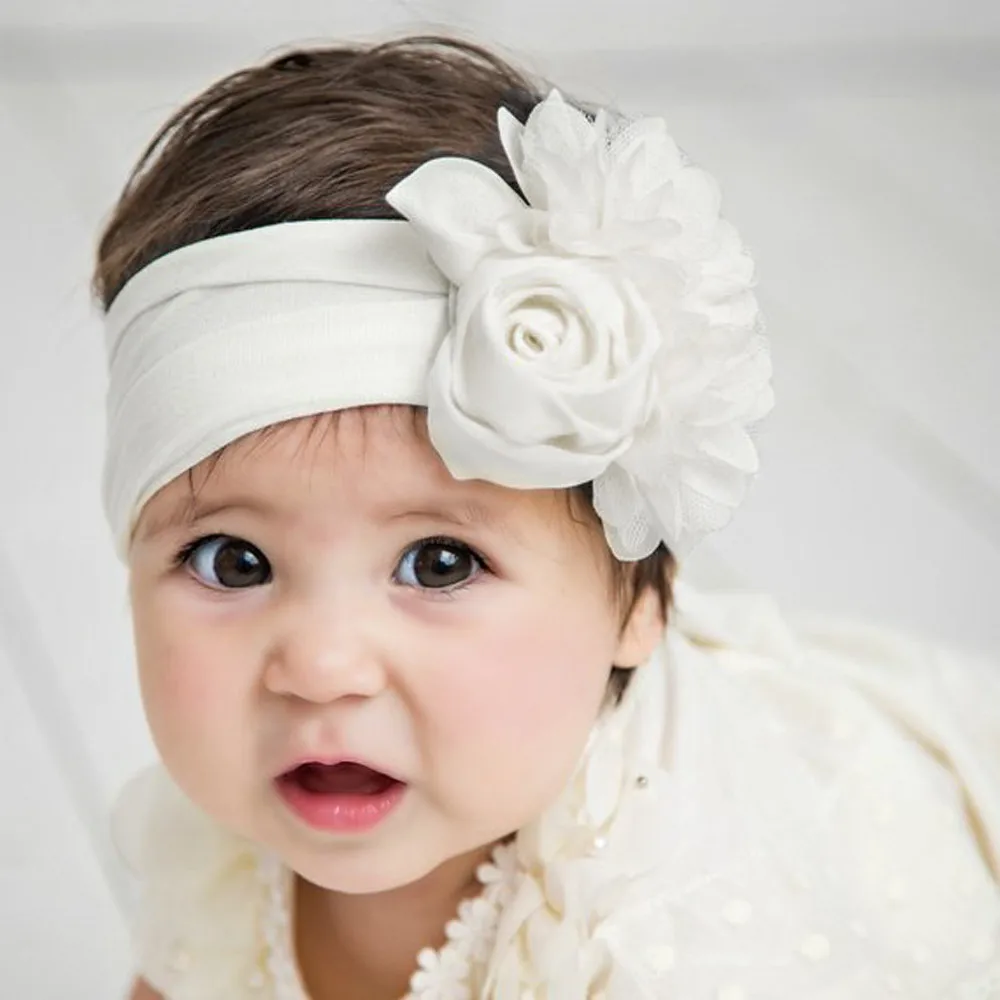 Cute Kid Baby Girls Headbands Toddler Flowers Elastic Hair Band Turban Headband Accessories Haarband For Newborn Bows | Детская одежда