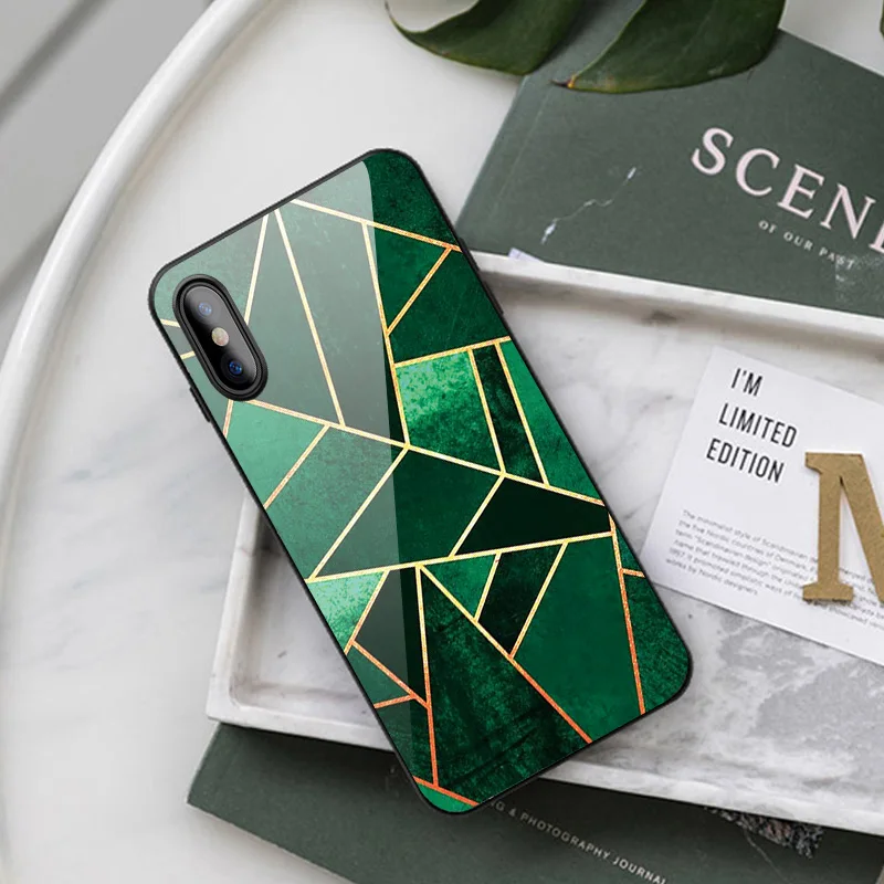 Чехлы для телефонов iPhone XS Max X XR чехол из закаленного стекла и мрамора 8 7 Plus 6 6s 8Plus