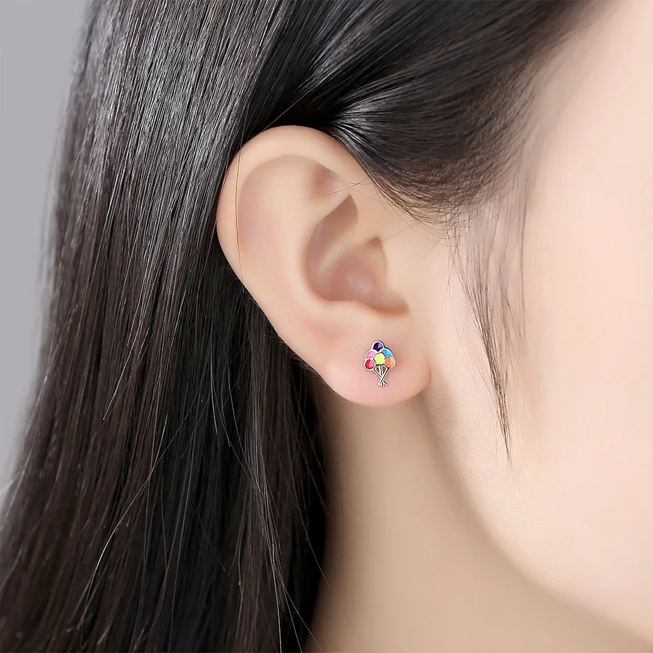 Женские серьги гвоздики из серебра 100% пробы с рисунком|stud earrings|stud earrings for womenearrings