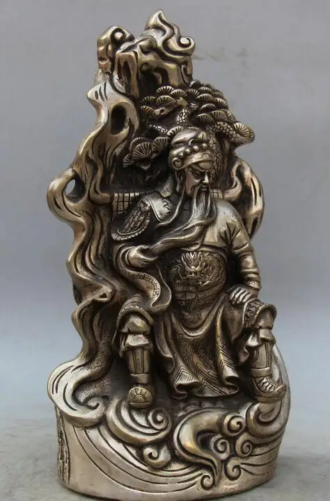 Подробнее о 14 &quotКитайское серебряное сиденье guan Gong Yu Бог войны рыцарь общая
