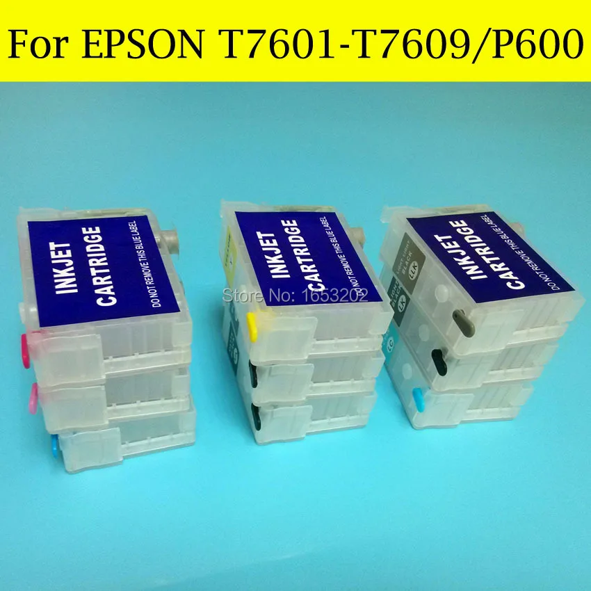 Картридж с чернилами P600 9 цветов Φ/T760 чипом ARC для Epson Sure Color T7601 T7609 Printer|ink cartridge|color
