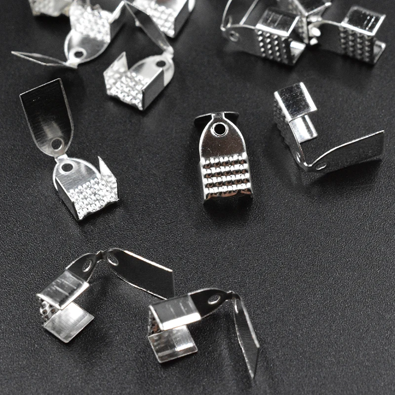 

FLTMRH 200pcs Cord Crimp End Beads Buckle Tips Clasp For Jewelry Making Necklace Bracelet Cords Connectors DIY Jewelry Findings
