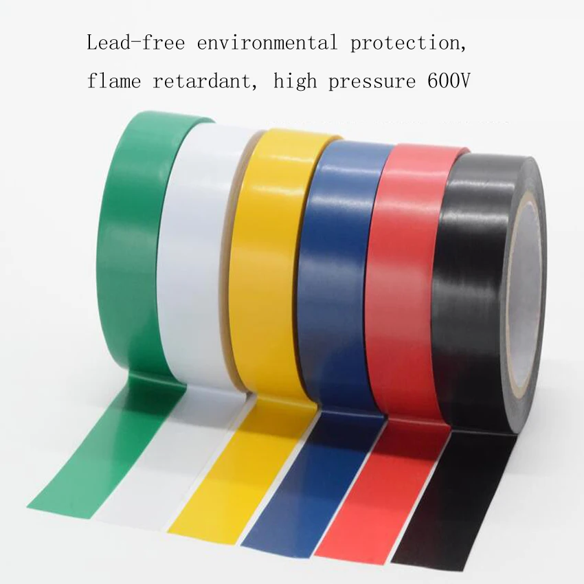 

1PC 6 colors 16mm*10y(9.2M) waterproof insulation electrical tape electrical flame retardant PVC tape Repair Bonding Tools