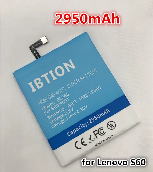 Ibtion 2950 мАч bl245 bl 245 Батарея для Lenovo S60 s60t s60w Батарея|battery for lenovo|battery forbatteries batteries |