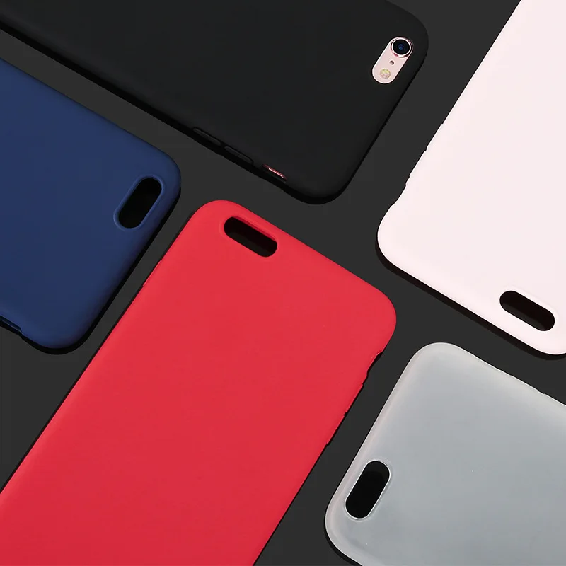 Популярный чехол для телефона iPhone 6 6s 8 Plus 5 5s SE X 10 однотонные ультратонкие мягкие