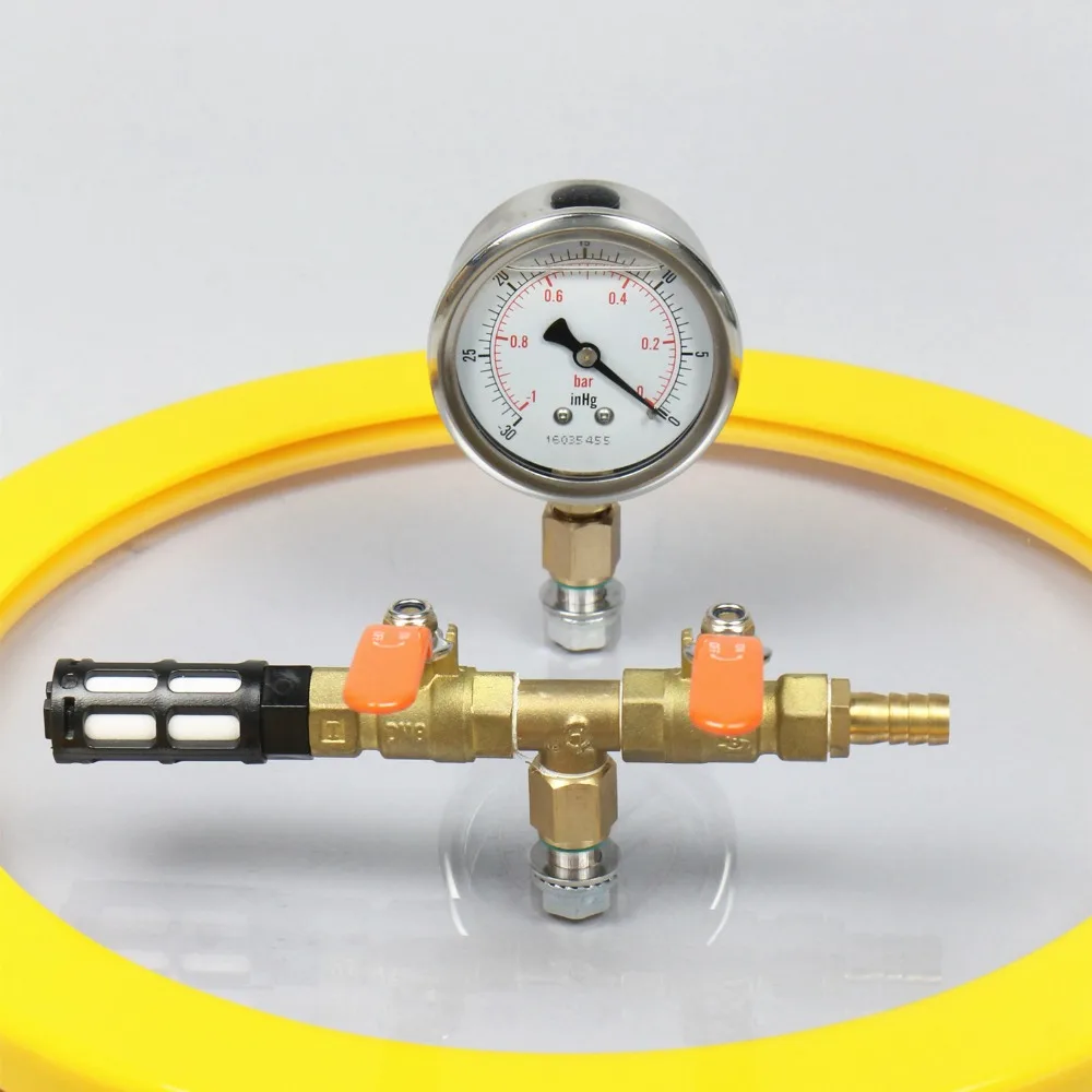 5 галлон (21L) Нержавеющая сталь вакуумной камере с 2 CFM (1.4L/s) 110V вакуумный