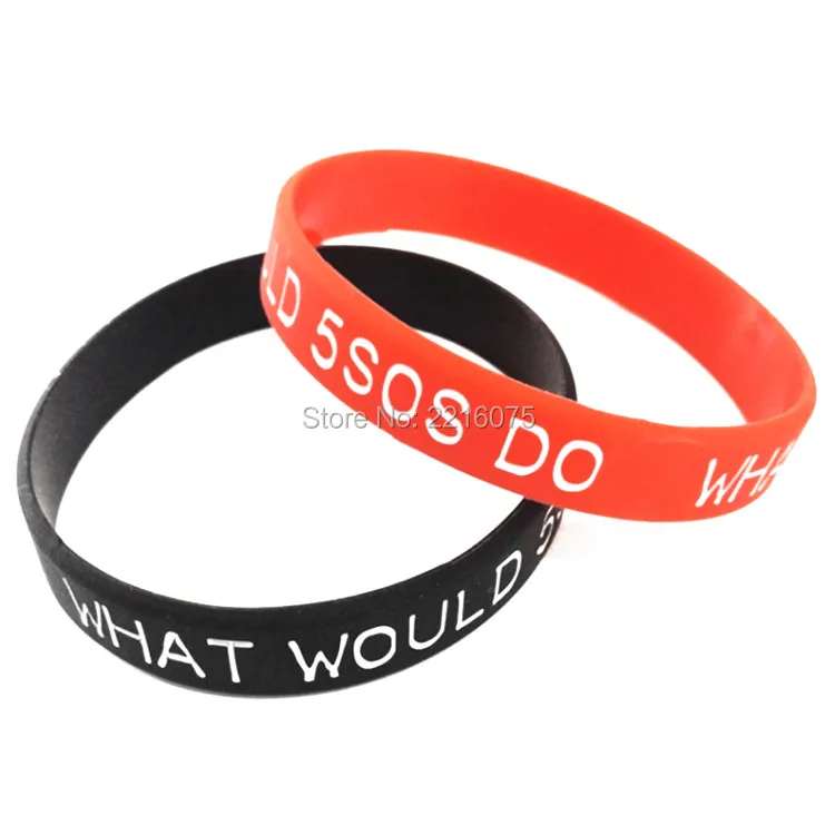 300 шт. 5 секунд лета 5SOS силиконовые браслеты Бесплатная доставка DHL express|silicone