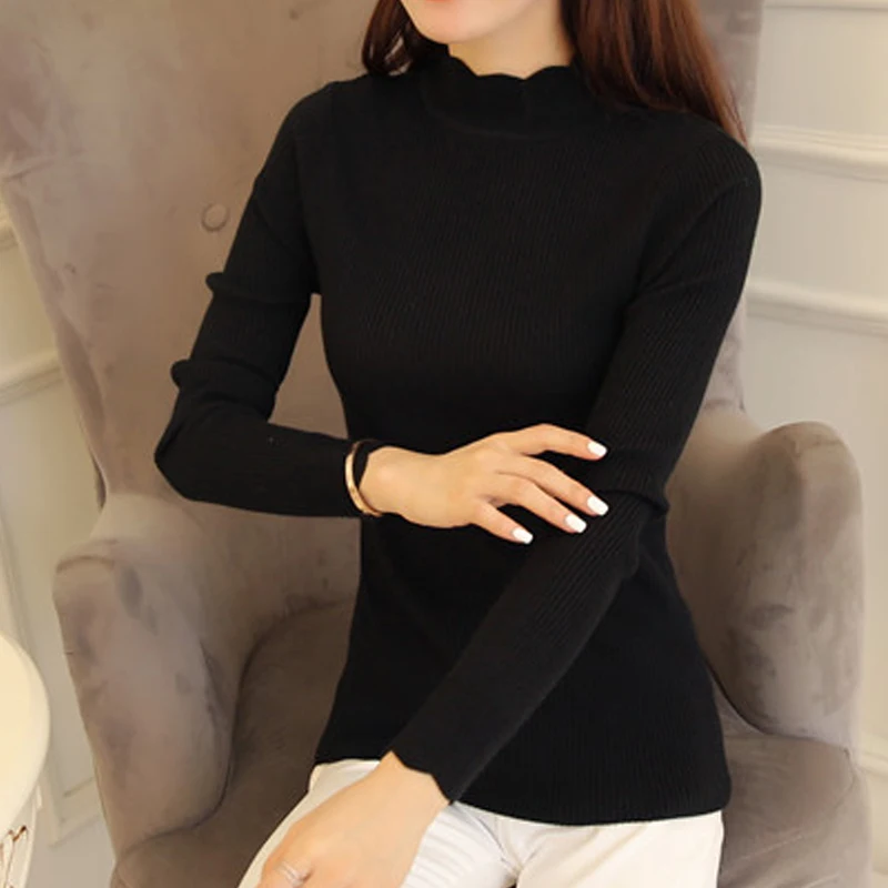 Blusas de inverno feminina осенне-зимние вязаные свитера для женщин пуловер водолазка с