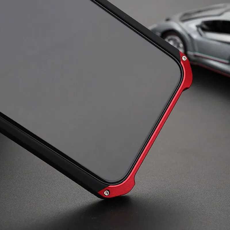 R-JUST Luxury Armor Metal Aluminum+PC Heavy Duty Phone Protect Funda Coque Cover For iPhone X XS MAX 8 6 6S 7 Plus 5S SE XR Case |