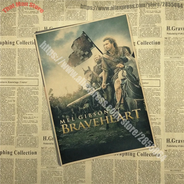 Braveheart Sophie Marceau Mel colomcille Gerard Gibson украшение для дома крафт постер фильма рисунок