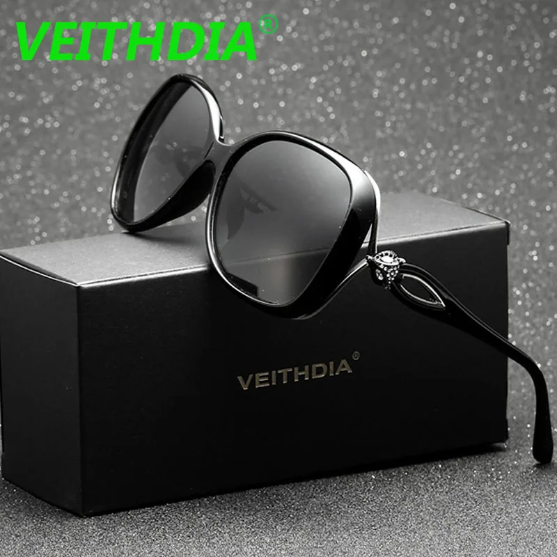 VEITHDIA Ретро TR90 солнцезащитные очки для вождения роскошные женские дизайнерские